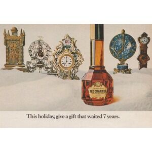 Vintage 1969 Old Charter Bourbon Whiskey Print Ad Kentucky Finest Bourbon
